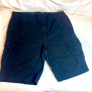 Clavin Klein Jeans Cargo 100% Cotton Black Shorts Size 38